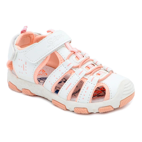 Elegant girls sandals Summer Fashion Cutout rubber bottom Children Shoes New Studant Sport Shoes Closed Toe Girls Sandals