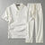Men's Clothing Large Size Tracksuit Husband  Summer Suit Linen t-shirt Fashion Male Set Chinese Style 8XL 9XL plus Two Piece