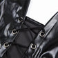 Sisterlinda Sexy Punk Y2K Black PU Leather Crop Top Womens Sleeveless Deep V Neck Backless Camisole Fashion Party Club Vests2021