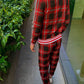 Men' 3D Plaid Sports Gentlemen Sets  Jacket Men Set Tracksuit Street Fashi Trend Fashion Stand-up Collar Zipper Sportswear Suit