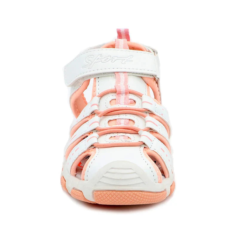 Elegant girls sandals Summer Fashion Cutout rubber bottom Children Shoes New Studant Sport Shoes Closed Toe Girls Sandals