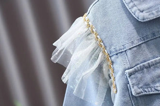 Kids Girls Denim Jacket 2024 Spring and Autumn New Children's Jacket Top Girls Baby Casual Jacket Jeans Girls Coat
