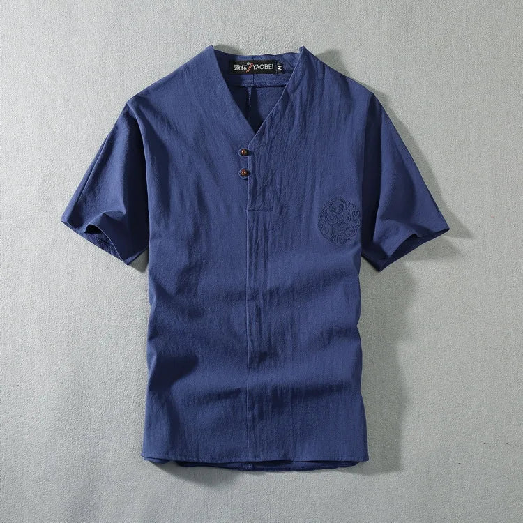 Men's Clothing Large Size Tracksuit Husband  Summer Suit Linen t-shirt Fashion Male Set Chinese Style 8XL 9XL plus Two Piece