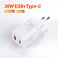 Адаптер зарядного пристрою Baseus Super Si 30W USB C для iPhone 14 13 12 Pro Max iPad Type C QC 3.0 PD швидка зарядка для Xiaomi Quick Charger