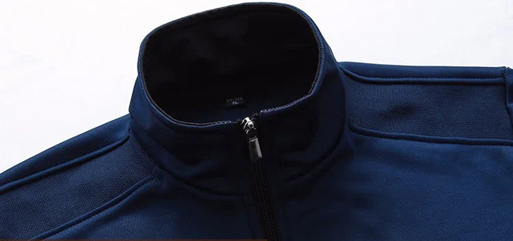 New Men Sets Fashion Sporting Suit Warm Embroidery Zipper Sweatshirt +Sweatpants Men Clothing 2 Pieces Sets Slim Tracksuit 2025