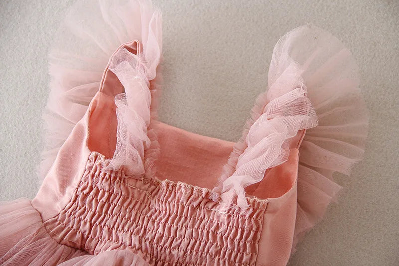 HETISO New Baby Girl Baptism Dresses Toddler Christening Gowns Children's Clothes Summer Birthday Wedding Dress for Newborn 3-24