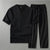 Men's Clothing Large Size Tracksuit Husband  Summer Suit Linen t-shirt Fashion Male Set Chinese Style 8XL 9XL plus Two Piece