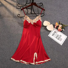 Satin Suspender Skirt Sleepwear Women Nightdress Silky Lace Nightwear Intimate Lingerie Sexy Nightgown Casual Home Dressing Gown