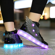 Wings Shoes For Kid Summer Girl Fashion Casual Children Footwear Design Brand Boots Boy Lighted Up Led Sport Sneakers