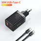 Адаптер зарядного пристрою Baseus Super Si 30W USB C для iPhone 14 13 12 Pro Max iPad Type C QC 3.0 PD швидка зарядка для Xiaomi Quick Charger
