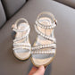Girl Sandals Summer Fashion Kids Baby Girls Bling Rhinestone Princess Single Sandals For Little Big Girl's Shoes