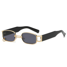 Fashion Punk Square Sunglasses Women Luxury Brand Small Frame Sun Glasses Female Rectangle Metal Mirror Oculos De Sol Feminino