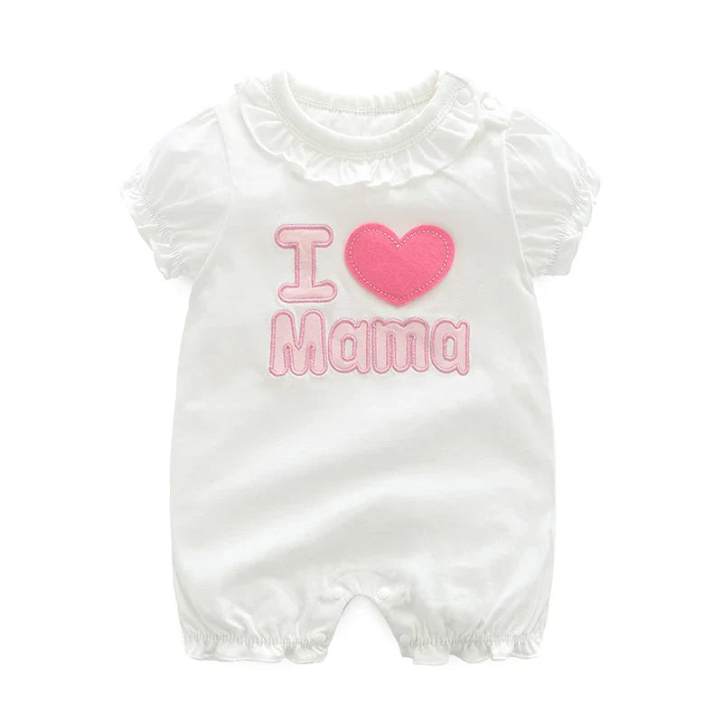 Hot Newborn Baby Dress Summer Baby Bodysuits 0-2 Years Cotton Kids Baby Girl with Long Sleeve Baby Bodysuit Infant Jumpsuit