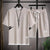 Men's casual sports suit, Korean style short-sleeved shirt + quarter pants, fashion high-end two-piece set, new summer 2025