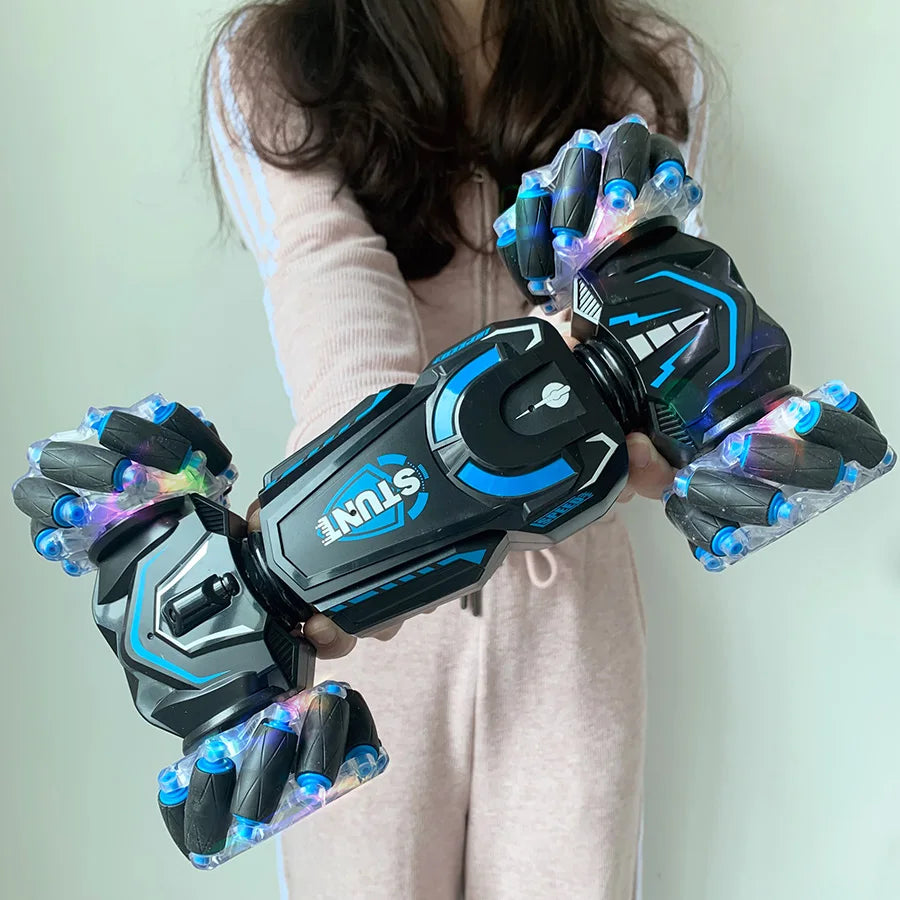 4WD RC трюкова машина з обертанням і дрифтом, 2.4G бездротове дистанційне керування, звукова та світлова іграшкова машина для дітей та хлопчиків