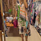 Casual V Neck Loose Midi Dresses For Women Summer Leopard Colorful Printed A-Line Party Dress Short  Sleeve Female Clothing