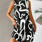 Sexy Sleeveless Woman Dress Office Lady Spring Summer Fashion Elegant Stripe Print O-neck Off Shoulder Dresses For Women 2024