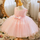 Summer Ceremony 1 Year Birthday Dress For Baby Girl Clothes Baptism Lace Princess Dress Girls Dresses Party Gown White Pink