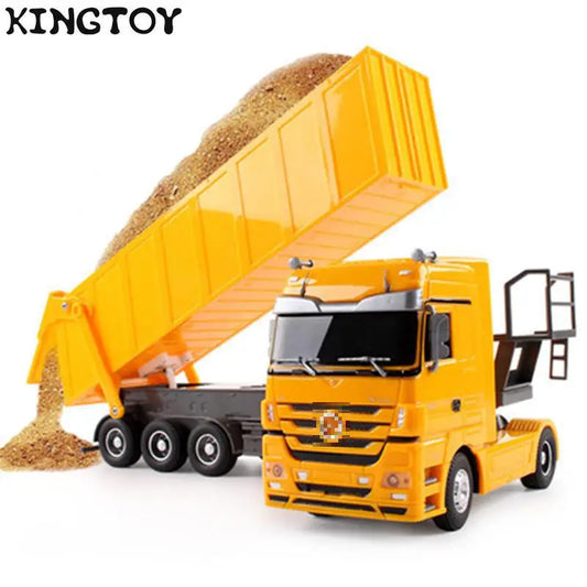 RC вантажівка 2.4G Великий RC самоскид з нахилом кузова, пульт дистанційного керування, радіокерований вантажівка, радіокерований причіп, радіокерований контейнеровоз, радіокерована іграшкова машина C15