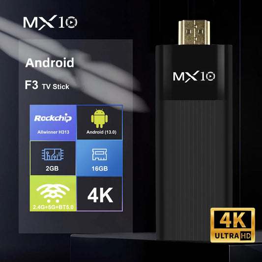 Newest Factory price H313 TV stick quad core supporting 2.4/5G dual wifi BT 4.0 and HDR 4K display Adroid 10.0 TV stick