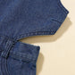 Children Clothing Girls Jumpsuit Summer Children Fashionable And Comfortable Sleeveless Denim Jumpsuit Shorts Children Sets New