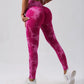Women Seamless Tie Dye Yoga Leggings High Waist Fitness Sexy Fashion Leggings Exercise Running Lifting Buttocks Cycling Leggings
