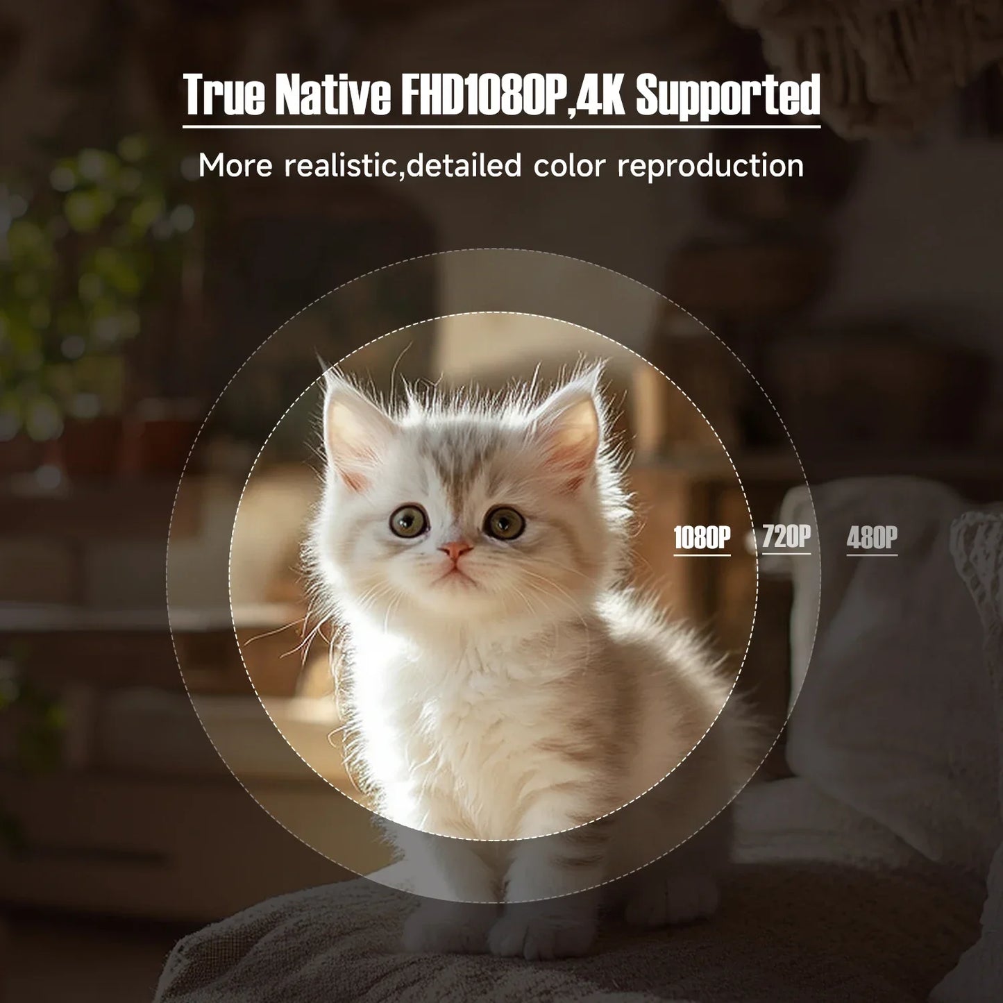 Magcubic Native 1080P 650ANSI 4K Android 11 L018 360° проектор з авто-корекцією трапецеїдальних спотворень, фокусом, повітряною мишею, Wifi6, BT5.2, портативний для використання на вулиці