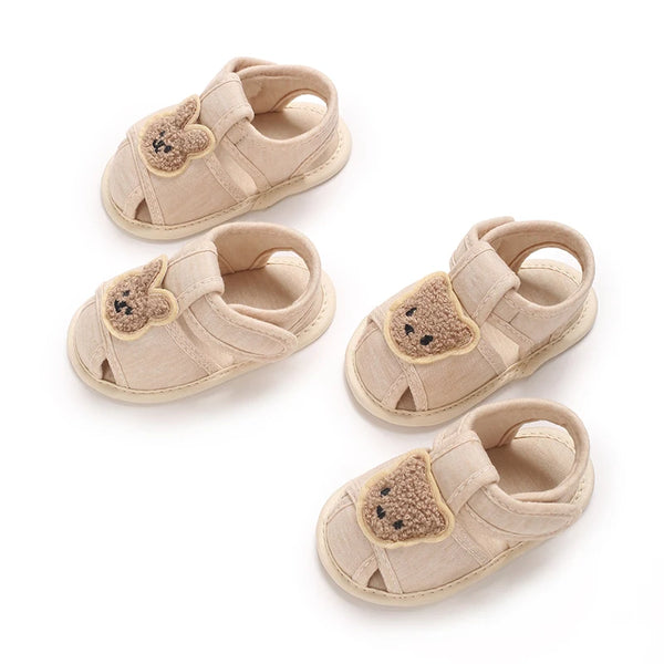 VALEN SINA Cotton Cute Cartoon Prewalker Baby Shoes Summer 0-18 Months Baby Shoes Soft  Soles Breathable Sandal Toddlers