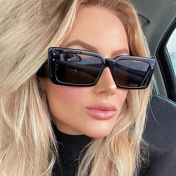 XaYbZc Vintage Rectangle Sunglasses Women Leopard Ladies Sun Glasses Retro Brand Designer Travel Eyewear UV400