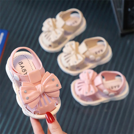 Summer Baby Sandals Soft Bottom Non-slip Toddler Toddler Shoes Small Children Cartoon Female Baby Baotou Sandals