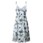 Summer New Women Sexy Sling Pocket Button Dot Beach Dress 2024 Female Bohemia Holiday Retro Fashion Solid Color Women's Clothing