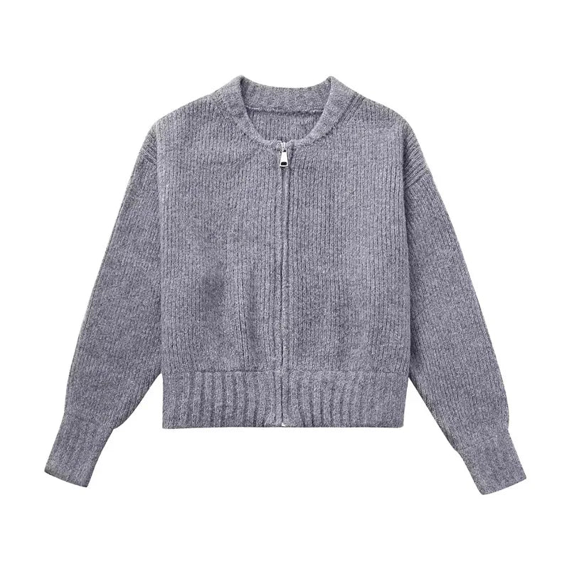 TRAF Sweater Cardigan for Women jacket tricots Coat Knit Outerwears Autumn Winter 2024 Woman Fashion Knitwear Cardigan for Woman