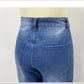 Women Jeans Wide Leg Pants Denim High Waist Zipper Fly Washing Holes Pockets High Street Ankle Length Flash Spring 2024