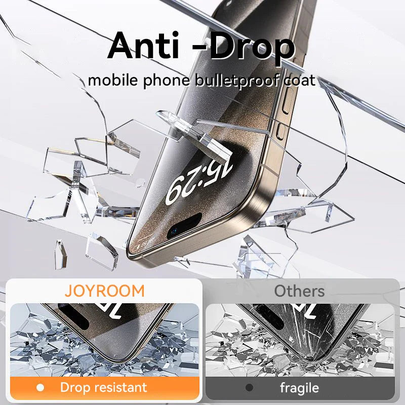 Joyroom 1/2/3 шт. HD скляний захисний екран для iPhone 16 15 14 13 12 11 Pro Max Повноекранний загартований скляний захист для iPhone