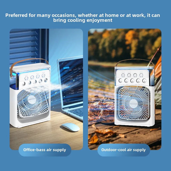 Portable Humidifier  Fan AIr Conditioner Household Small Air Cooler Hydrocooling Portable Air Adjustment For Office 3 Speed Fan