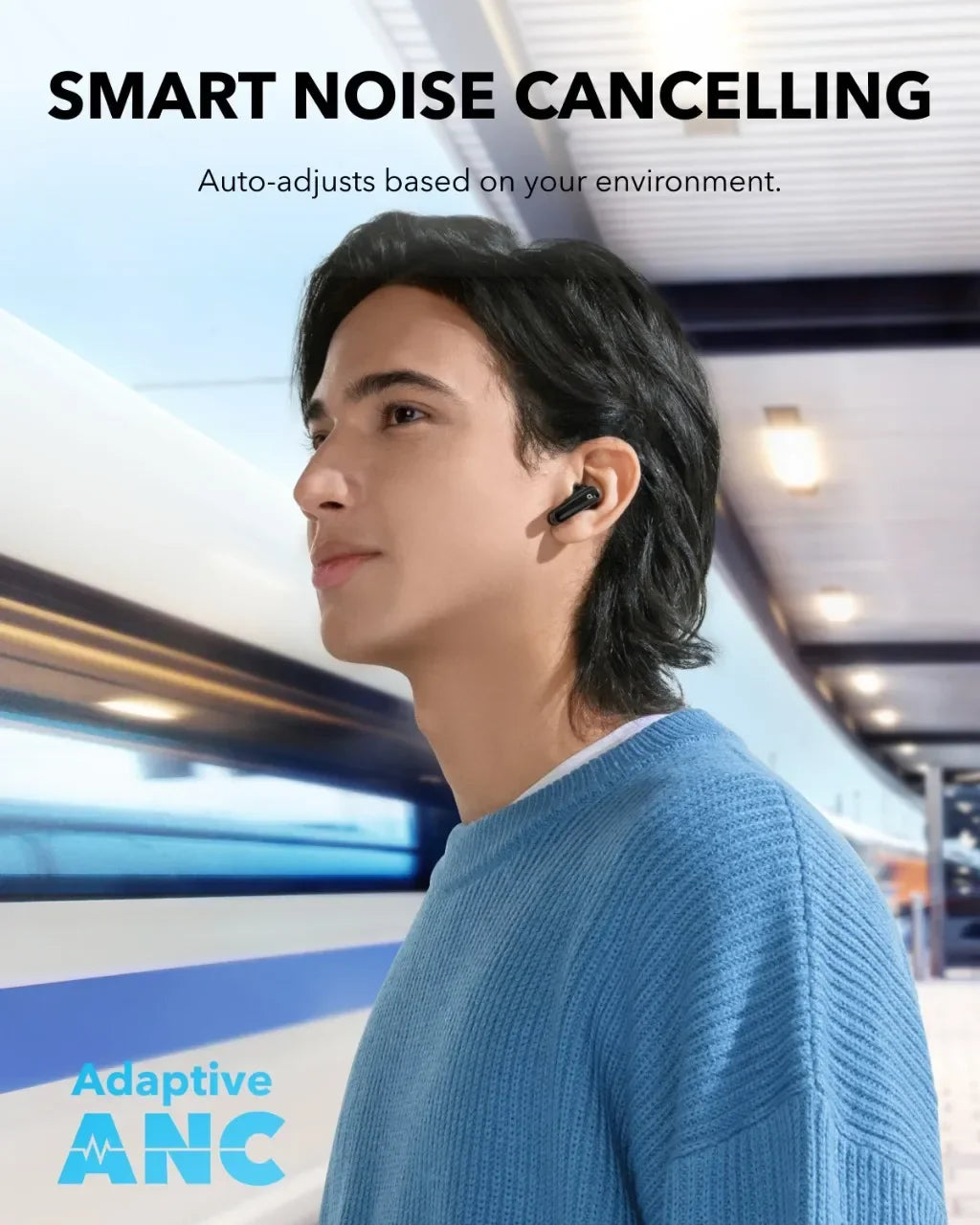 Навушники Soundcore by Anker P40i з шумозаглушенням, бездротові навушники ANC Bluetooth, 60 годин роботи