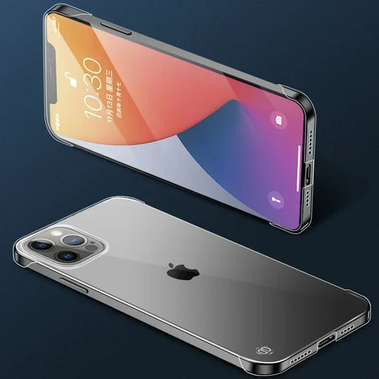 Тонкий безрамковий прозорий чохол для iPhone 16 15 14 13 12 Mini 11 Pro XS Max XR X 8 7 Plus SE 2022 прозоре пластикове покриття