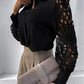 White Sexy Lace Hollow out Women Blouse Autumn Spring Black Top Vintage Button Up Shirts Long Sleeve Tops