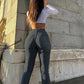 Women's Jeans Mid Waist Stretch Skinny Denim Pants 2023 Blue Retro Washed Elastic Slim Pencil Trousers