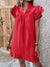 Womens Dress 2024 Summer New Fashion Versatile Multi Layered Ruffle Sleeve V-neck Pullover Dress Green Solid Mini A-Line Dresses