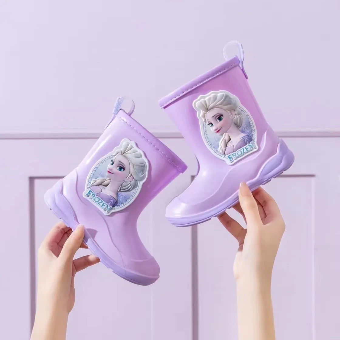 Дитячі мультфільми Disney Frozen Модні гумові чоботи Студентські гумові чоботи Людина-павук Модне взуття Нековзне коротке взуття