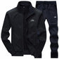 New Men Sets Fashion Sporting Suit Warm Embroidery Zipper Sweatshirt +Sweatpants Men Clothing 2 Pieces Sets Slim Tracksuit 2025