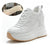 Fujin 10cm Platform Wedge Sneakers Chunky Shoes Genuine Leather for Women Summer Shoes Spring Autumn Walking Sneakers Fashion