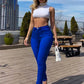 S-3XL Stretch Skinny Denim Women's Jeans Mid Waist Pants Blue Retro Washed Elastic Slim Pencil Trousers