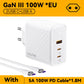 Зарядний пристрій VOLTME 100W GaN для Macbook, планшета, USB Type C, швидка зарядка для iPhone 15 14 13 12, Quick Charge 4.0 3.0