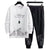 Pockets Jogging Suit Men's Mountain Print Casual Tracksuit Set with O-neck Sweatshirt Jogger Pants for Autumn Winter Men