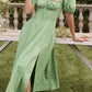 Summer Women Puff Sleeve Floral Printed Dress,Long Dresses,Woman Clothing,Dress Women,Women's Elegant Dresses,Sexy Costume Women