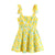 TRAF Woman Fruit Print Slip Dress Tied Sleeveless Yellow Short Dresses Summer Backless Mini Dress Women Beach Holiday Dresses
