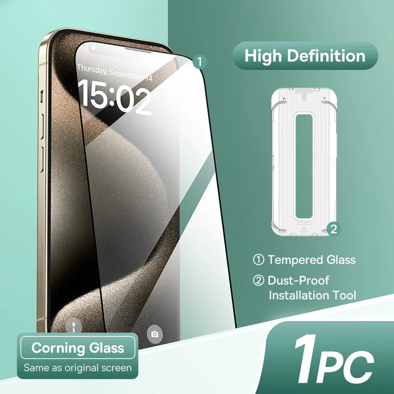 Baseus 0,4 мм загартоване скло Corning для iPhone 16 15 14 13 Pro Max Plus Захисна плівка для екрану з функцією захисту від підглядання та автоматичною установкою