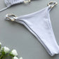 New Sexy Bikini Solid Color Lace-up Split Two-piece Swimsuit for Women